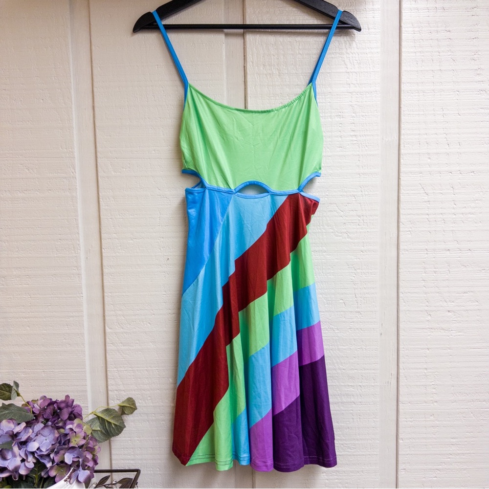 🎃Amazon Multicolor Strappy Mini Dress